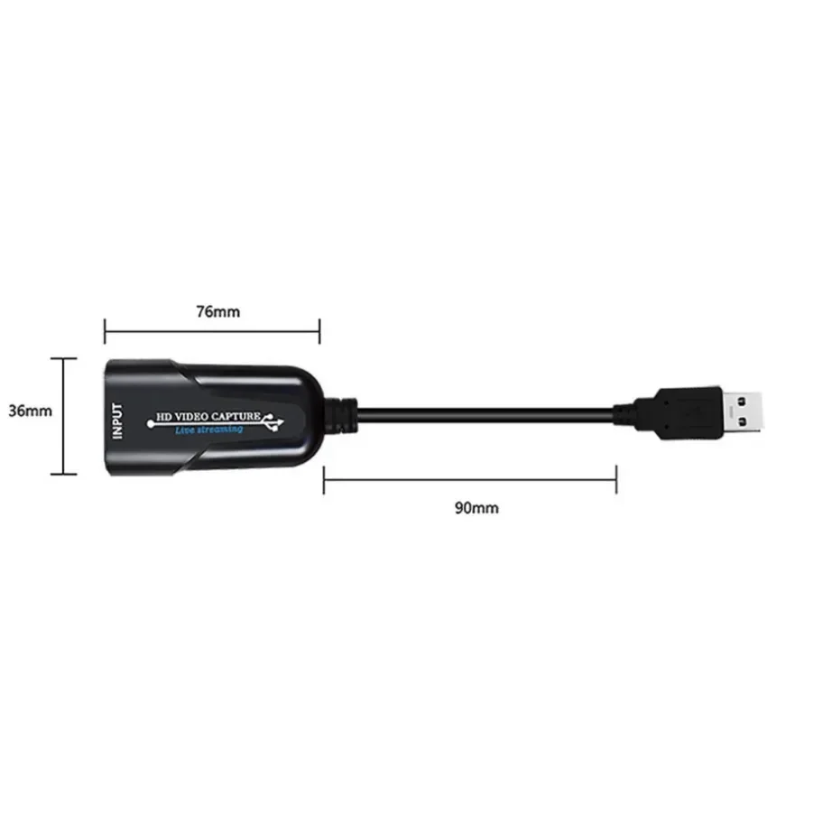 YIGETOHDE-Compatível com HDMI Game Video Capture Card, USB 3.0, 1080P, Adaptador Streaming para PS4, transmissões ao vivo, gravação de vídeo