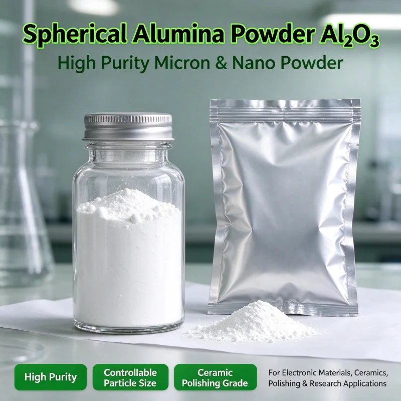 Spherical Alumina Powder Al₂O₃, High Purity Micron & Nano Alumina Powder, Ceramic Polishing Powder for Industrial & Research Use