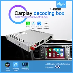 Wireless Android Auto Wireless CarPlay For Toyota Land Cauiser Aiohard REIZ Highlander Modified Toyota Decoder Video Bluetooth