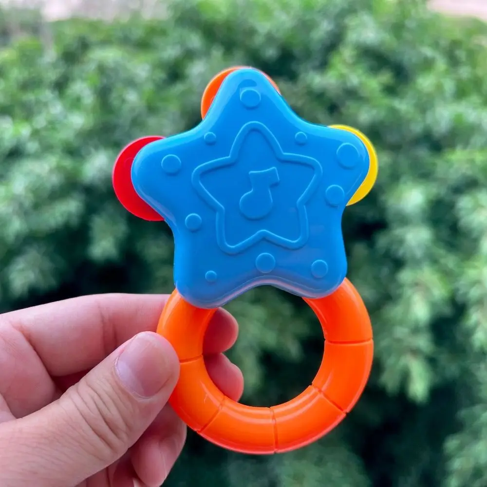 Non-Toxic Baby Rattle Chewable Hand Grip Rod Musical Instrument Toys Stop Sucking Thumb Educational Hand Bell Toys Infant Toddel