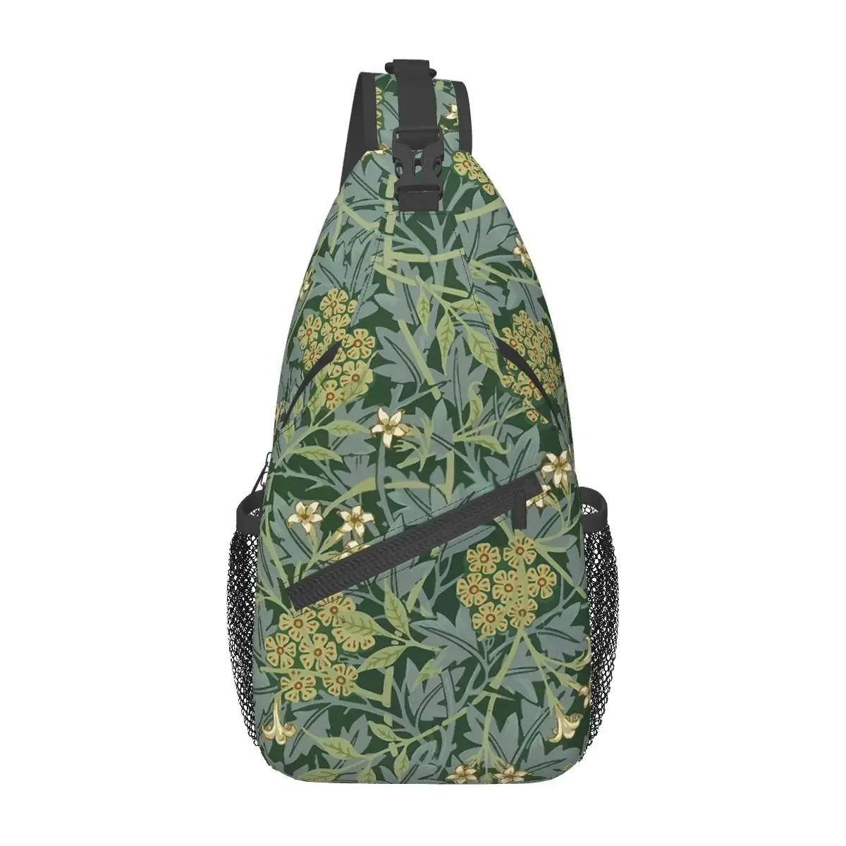 Jasmine By William Morris Crossbody Sling Bag Men Women Chest Bag Floral Flowers Shoulder Backpack Daypack Travel Hiking Sports