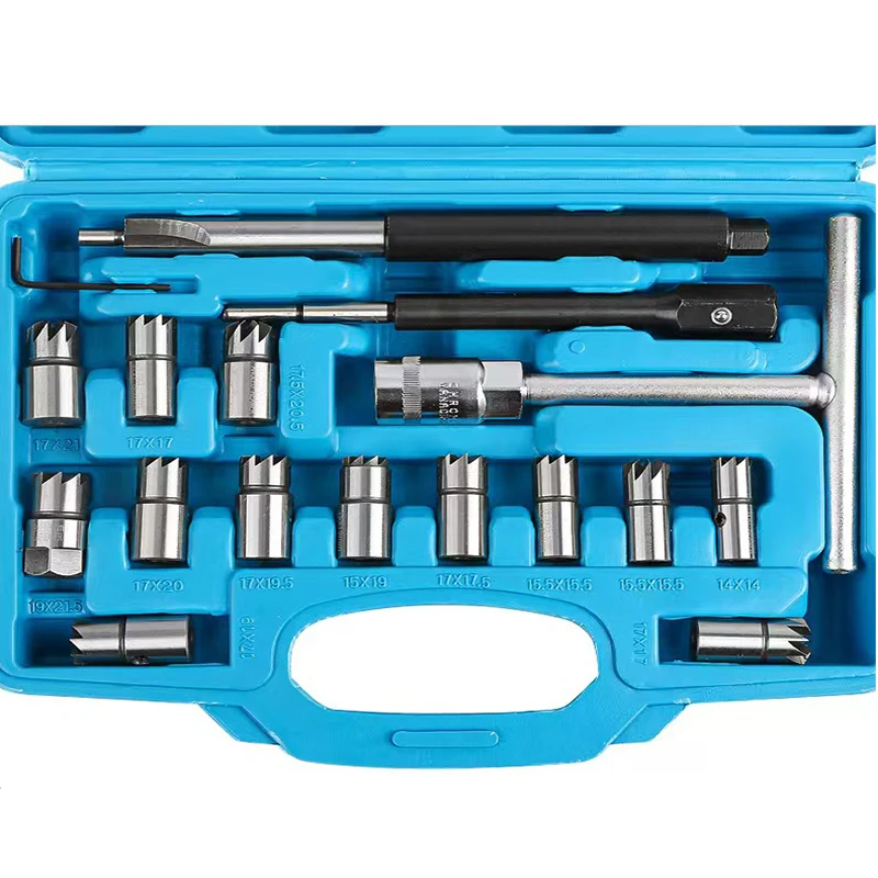 Universal Car  Injector Seat Cutter Set Oil Nozzle Reamer Carbon Remover Clean Kit Auto Repair Tool Automotive Accessories view 3