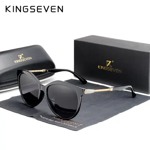 KINGSEVEN 2024 편광 여성용 선글라스 그라디언트 렌즈 럭셔리 선글라스 브랜드 Lentes de sol Mujer
