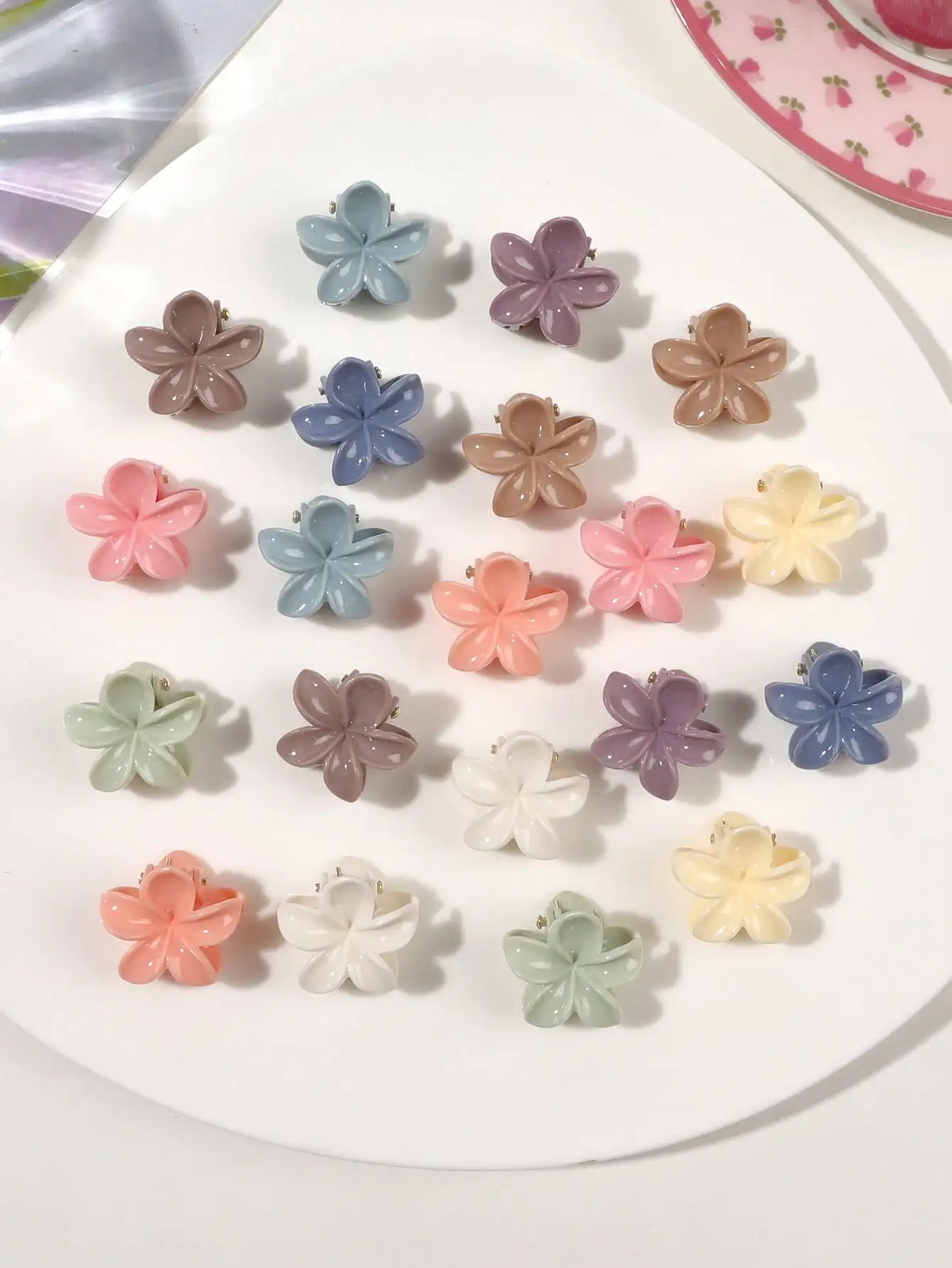 20 Stück Sommer-Haarspangen in verschiedenen Farben, kleine, niedliche Haarklammern, Haarnadeln, Haarspangen, Haaraccessoires für Damen und Mädchen. – Detail 16