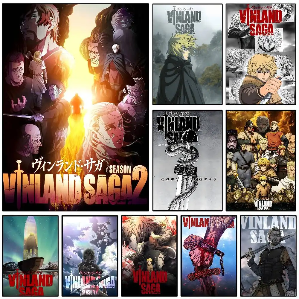 Póster de temporada de cómics de Anime V-Vinlands Saga, arte con impresiones, regalo de decoración para el hogar, dormitorio y sala de estar, 1 ud.