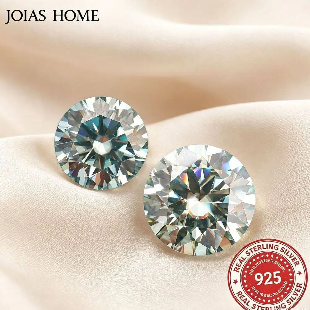 JH Blue Moissanite Diamond Moissanita Loose Gemstone Passed Diamond Tester VVS1 with GRA Report