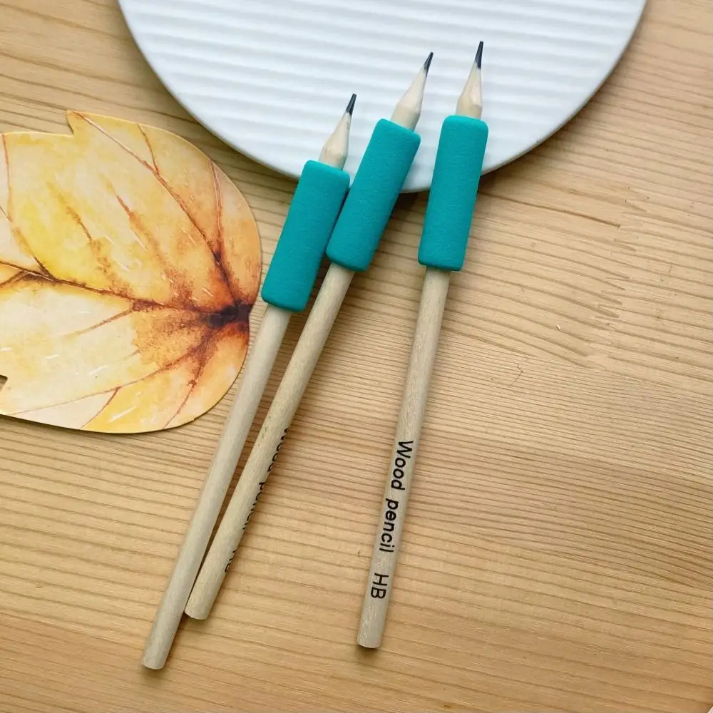 10pcs Hand Protection Sponge Pen Gripper Ergonomic Soft Texture Anti-slip Pen Grip Writing Aid Grip For Writing