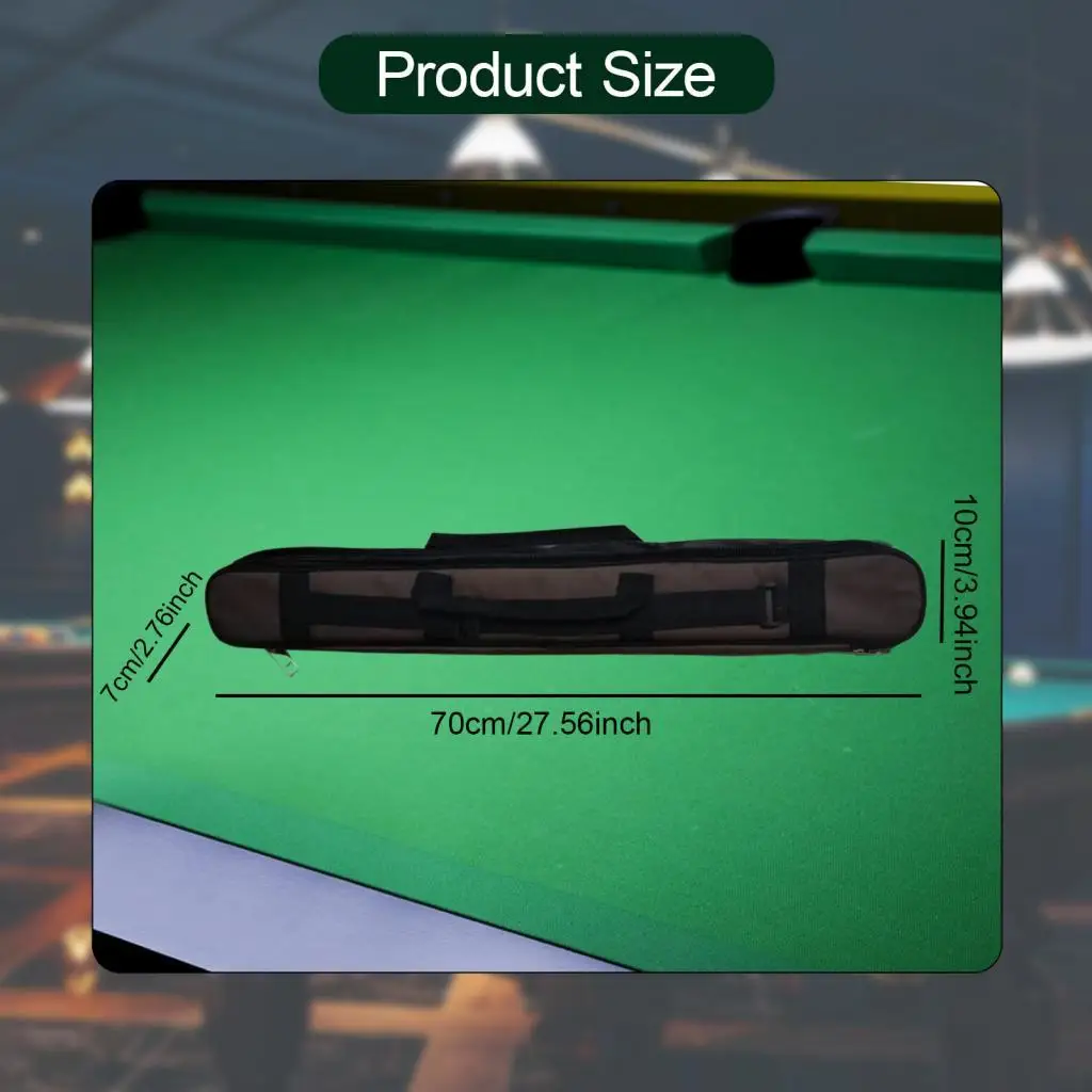 Soft Billiard Cue Case Double Cue Capacity Portable Carry Bag Waterproof Oxford for Pool Table Equipment