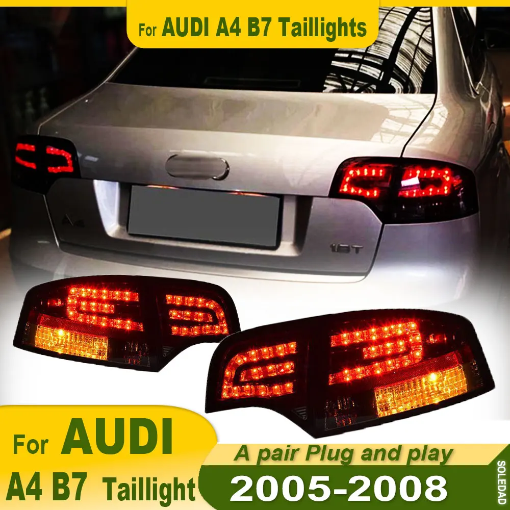 LED Tail Lights For Audi A4 B7 2005 2006 2007 2008 to new style full LED Tail Lamp Dynamic Turn Signal Light Tail Lamp Assembly