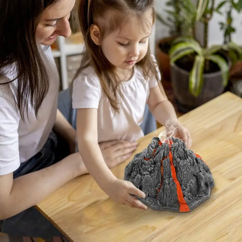 Volcano Model Toy Volcano Ornaments Simulated Landscape Volcanic Plaything PVC Static Volcano Landscape Model For Scientific