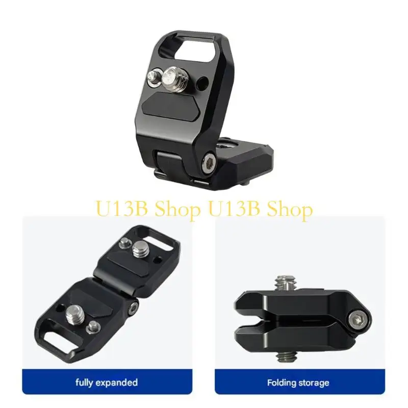 U13B Studio Grade 1/4In Foldable Camera Mount Plate 180° Rotating Damping System For Stable Photography
