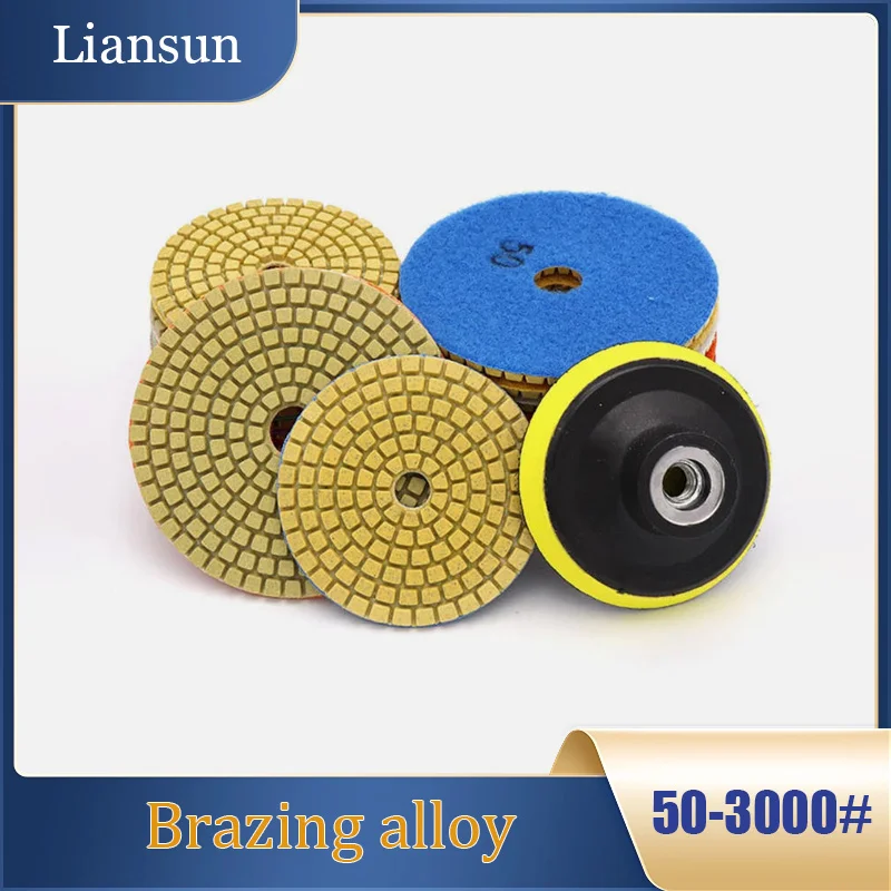 

1/2/5/10pcs Diamond Polishing Disc Pad Wet & Dry 3/4 Inch 50/100/150/200/300/400/500~3000Grit For Granite Concrete Marble