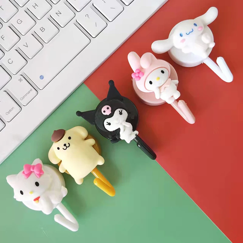 Nieuwe Kawaii Sanrio Haken Decoratieve Pasta Haak Gratis Ponsen Muur Opberghaak Multifunctionele Afwerking Thuis