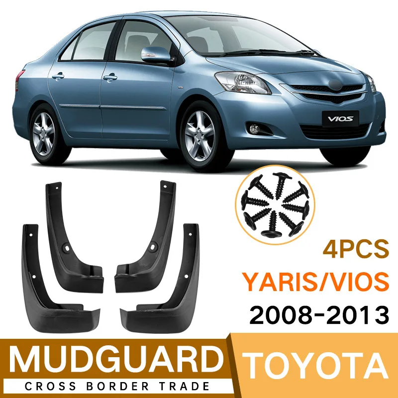 

For Toyota Yaris 4-Dr SEDAN 2006-2012 2008-2013 black car mudguard Reduce dust Resist tire dirt car accessories tools