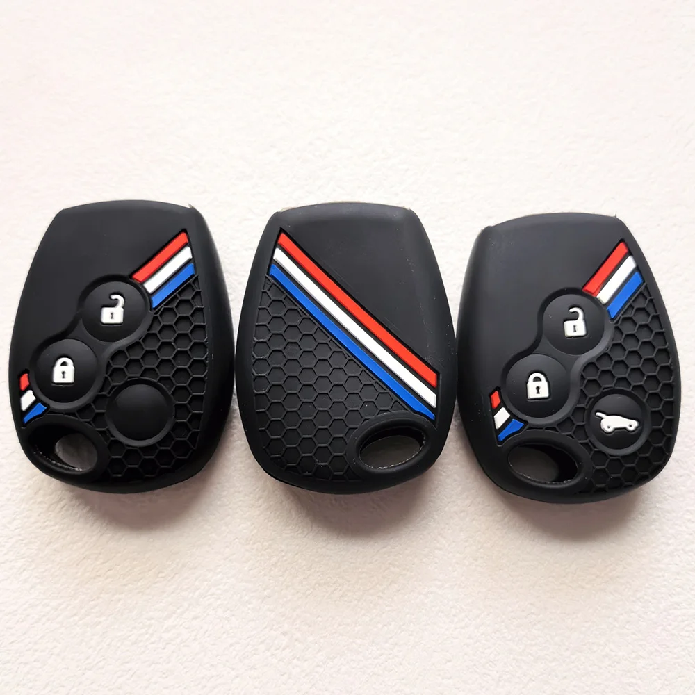 Funda para llave remota de coche con 2/3 botones, carcasa Fob para Renault Megane Modus Espace Laguna Duster Logan DACIA Sandero Fluence Clio