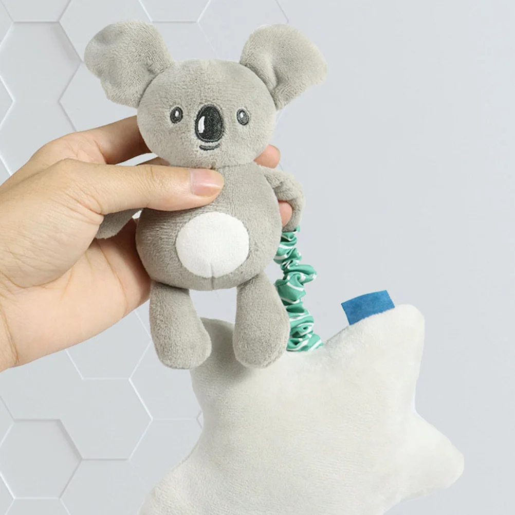 Animal chocalho pendurado carrinho de bebê berço carseat infantil aperto do bebê desenvolvimento entretenimento pendurado anel diversão para 0-12 meses bebês