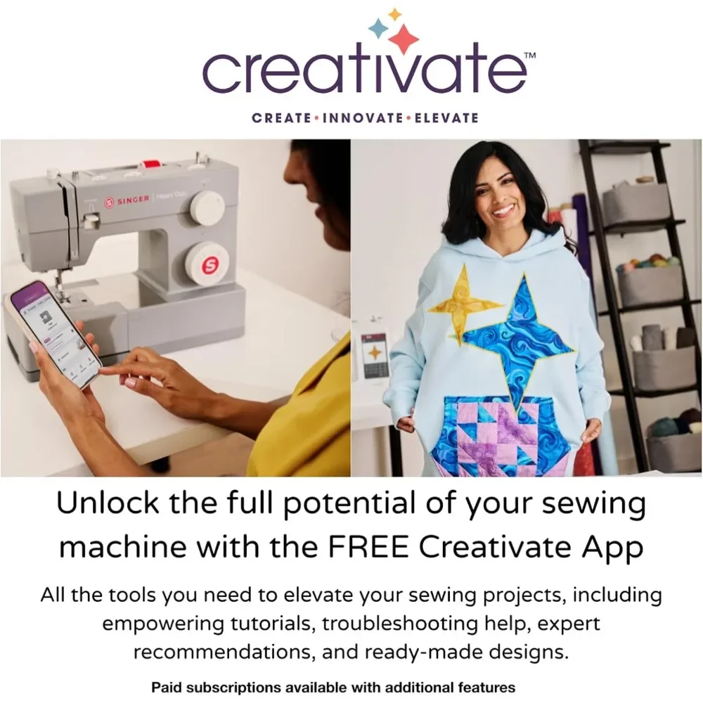 ماكينة خياطة شديدة التحمل 4432: 110 غرزة، إطار معدني كامل. سرعة عالية للدينم/الجلود.