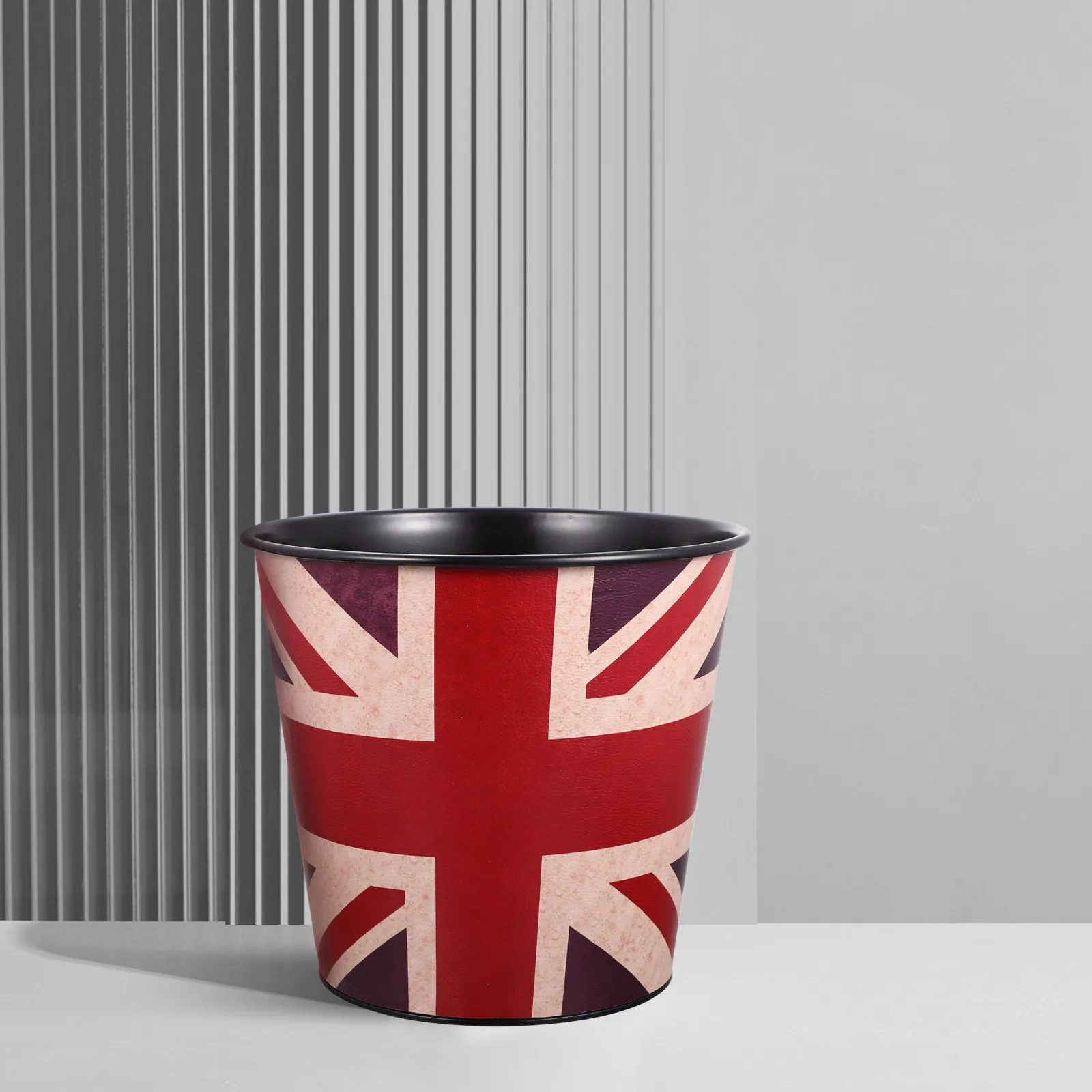 

Retro Trash Can Garbage Bins Decorative Waste Basket Bathroom Office Storage Large Opening Smooth Surface Home Kitchen Living