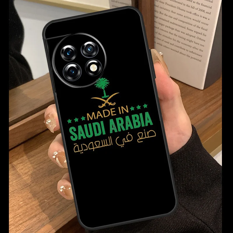 المملكة العربية السعودية حافظة علم لهاتف OnePlus 15 13R 13 13T 12R 12 11 10 10R 10T Nord CE 4 3 2 Lite N20 N30 Nord 5 Funda #6