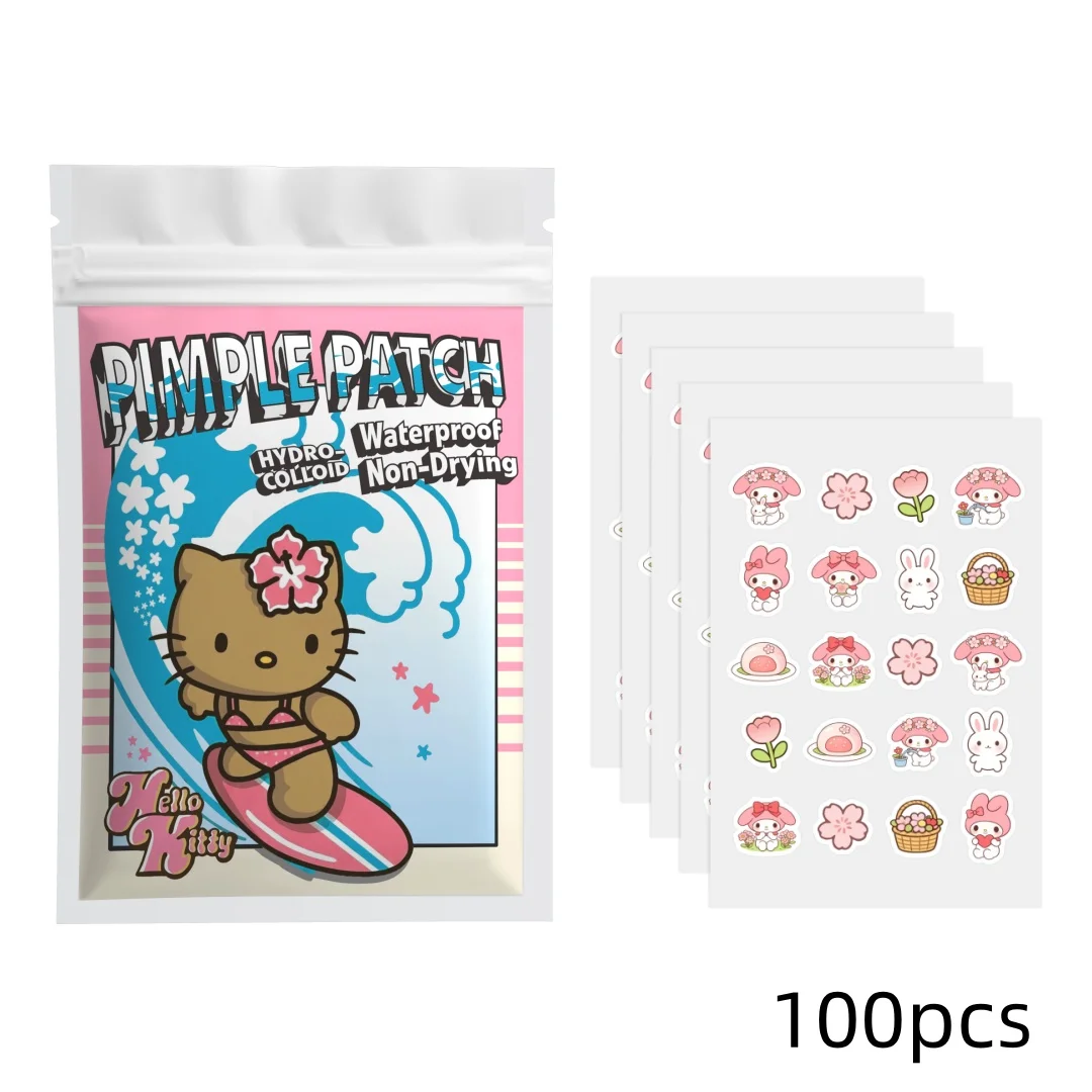 Sanrio x HelloKitty  125pcs Super cute pimple stickers, gentle and non-irritating. Super cute concealing pimple stickers