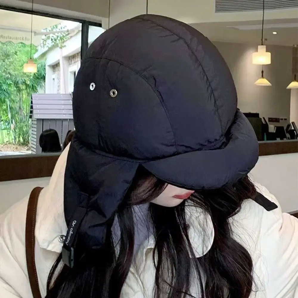 Outdoors Eiderdown Bomber Hat Thick Windproof Winter Cap Warm Earflap Bonnet for Men Women