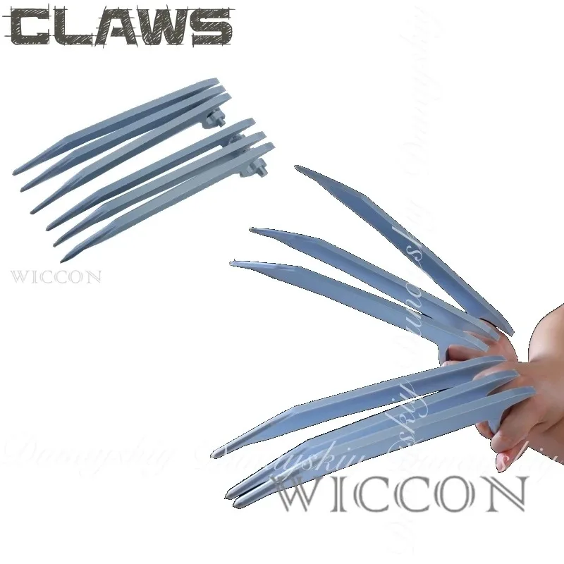 

ff34Хэллоуин серебристо-серый длинный 3D-печатная технология с парой когтей косплей костюм аниме грех