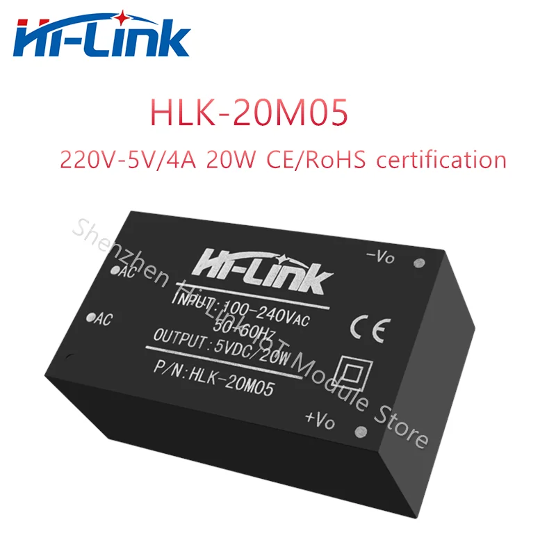 Hi-Link AC DC konwerter obwodu HLK-20M05 220V do 5V 20W wyjście Mini regulowany moduł zasilania gospodarstwa domowego inteligentny