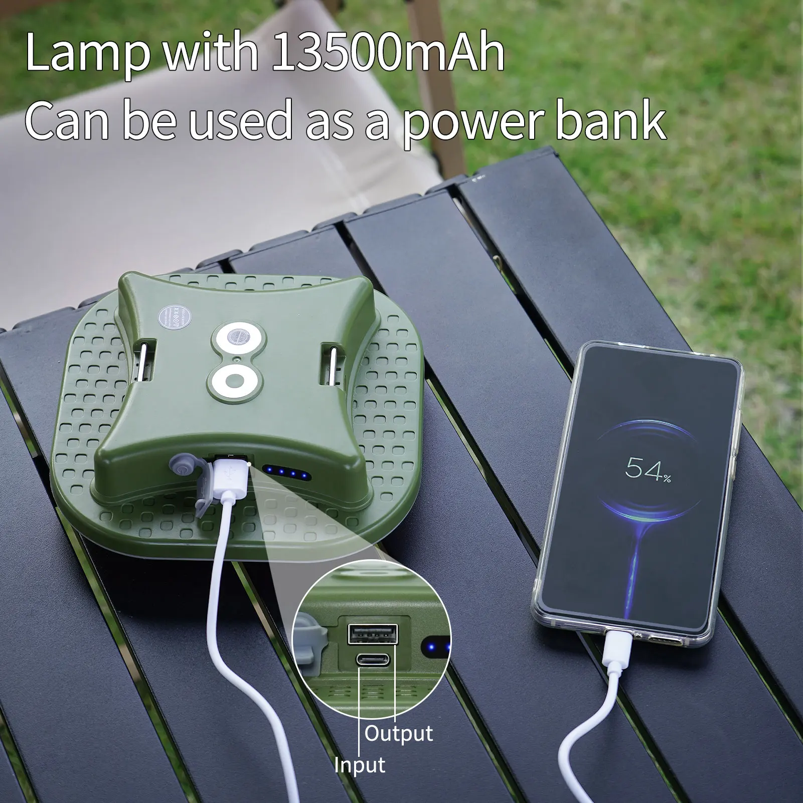 Maetff-Lanterna de acampamento recarregável USB portátil, 80W lanternas fortes, Lâmpada de tenda suspensa ao ar livre com IPX65 impermeável