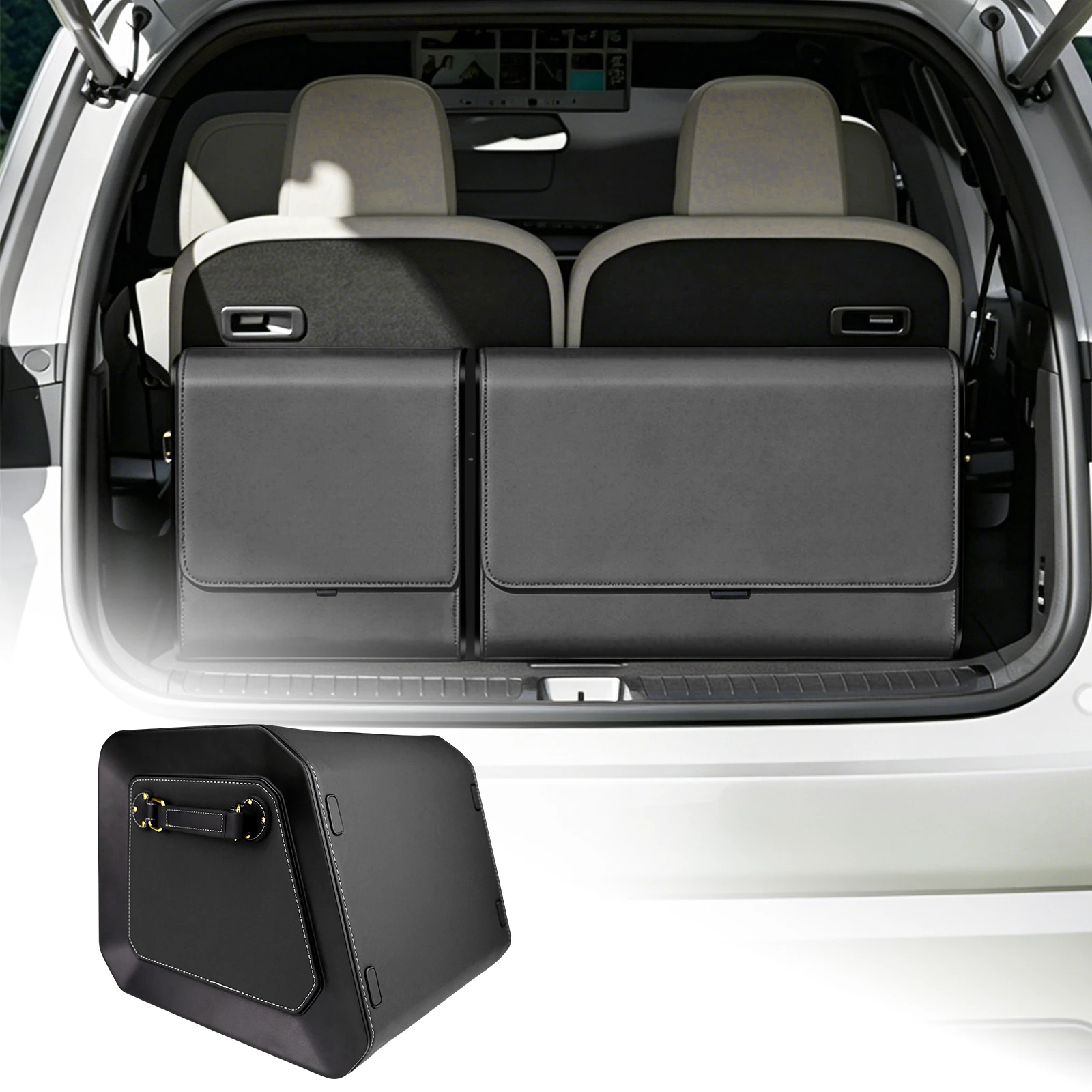 Car Trunk Organizer Box for Z4 G29 G20 X5 G05 X7 G07 G14 G15 G16 X3 G01 F97 F30 F10 Anti Scratch No Glue Snap PU Leather Case