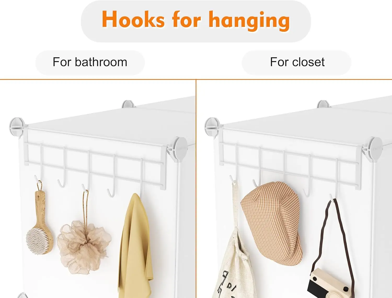 Closet Organizer, 12-Cube Closet Organizers and Storage, Portable Closet Shelves, Clothing Storage (White)