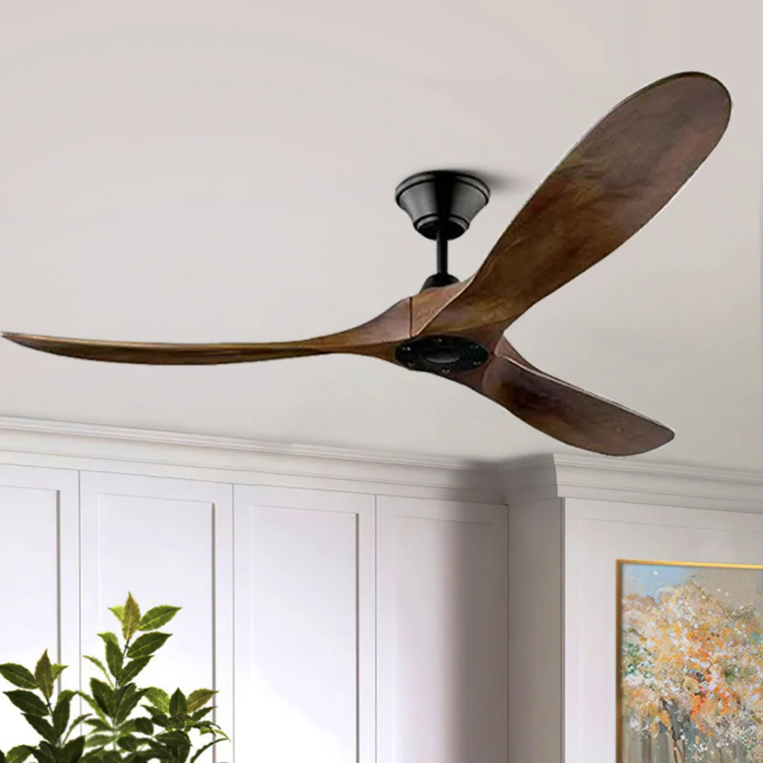 42 52 60 Inch Large Ceiling Fan Only Remote Control DC Motor Reverse Wood Blades Fans Lighting High Quanlity Design Wooden Fans