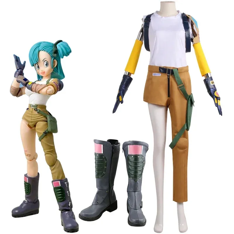 

Bulma Cosplay Costumes Uniform Shoes Cosplay Boots Halloween Carnival Suit For Women Girls