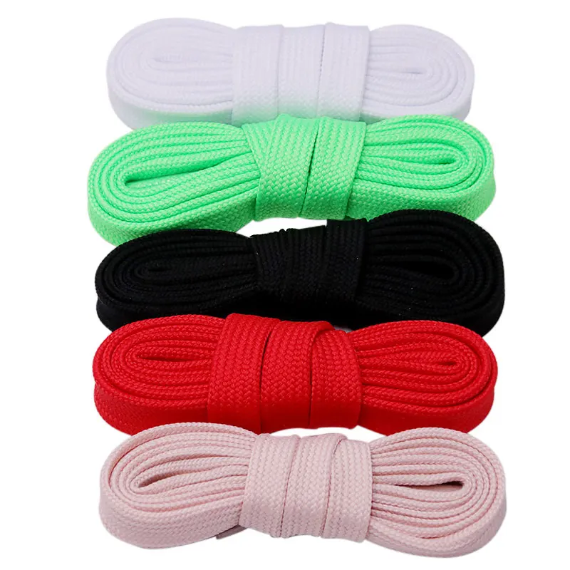 Weiou 1CM Gestrickte Mesh Schnürsenkel Breite Einfarbig Polyester Cords Mit Kunststoff Schnürsenkel Ende Casual Saiten Für Casual Sport schuhe