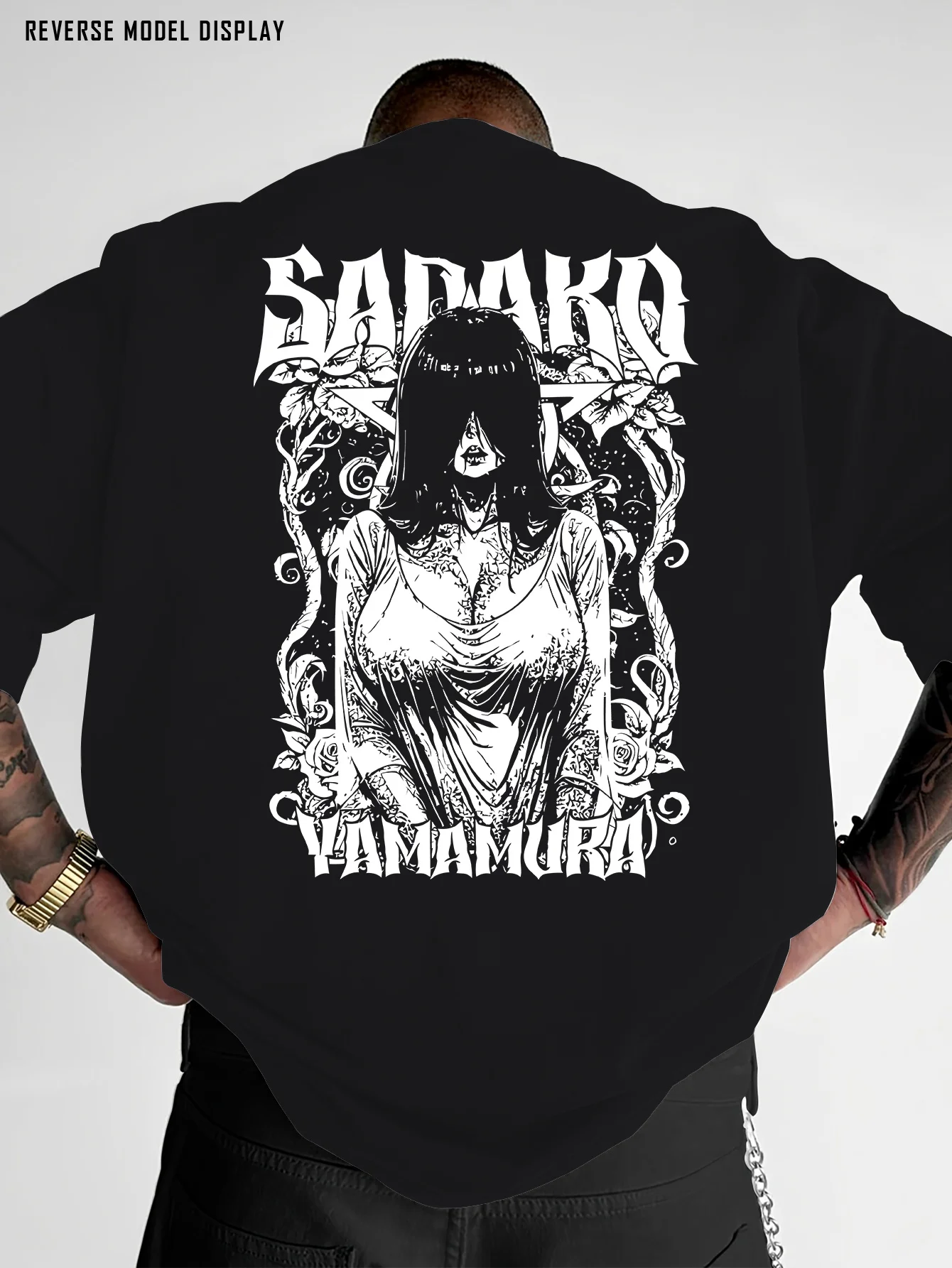 Camiseta informal de calle para hombre, 100% de corte Regular, manga corta, cuello redondo con diseño de Anime con estampado gráfico Bold SADAKO YAMAMURA