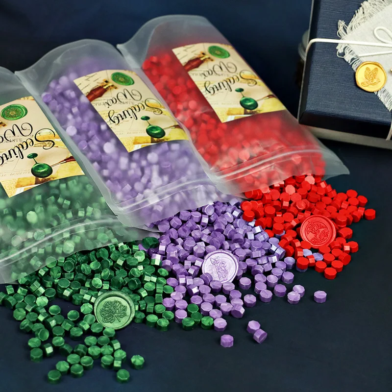 

1Kg Vintage Seal Wax Paint Sealing Granule DIY Gift Box Wedding Invitation Office Grape Wine Bottle Sealing Wax 3000pcs
