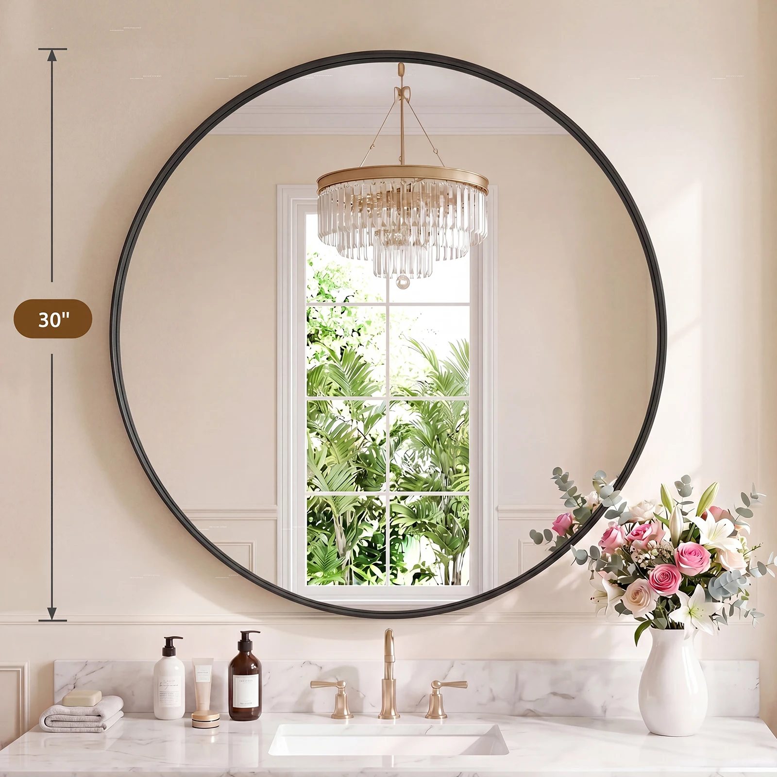 JHK Groove Gold Round Vanity F - Home Theater Bathroom ulasan dan harga