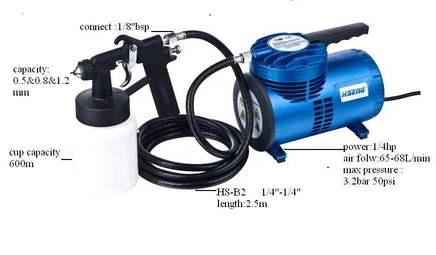 AS06K-2 portable spraying air compressor for painting on wall