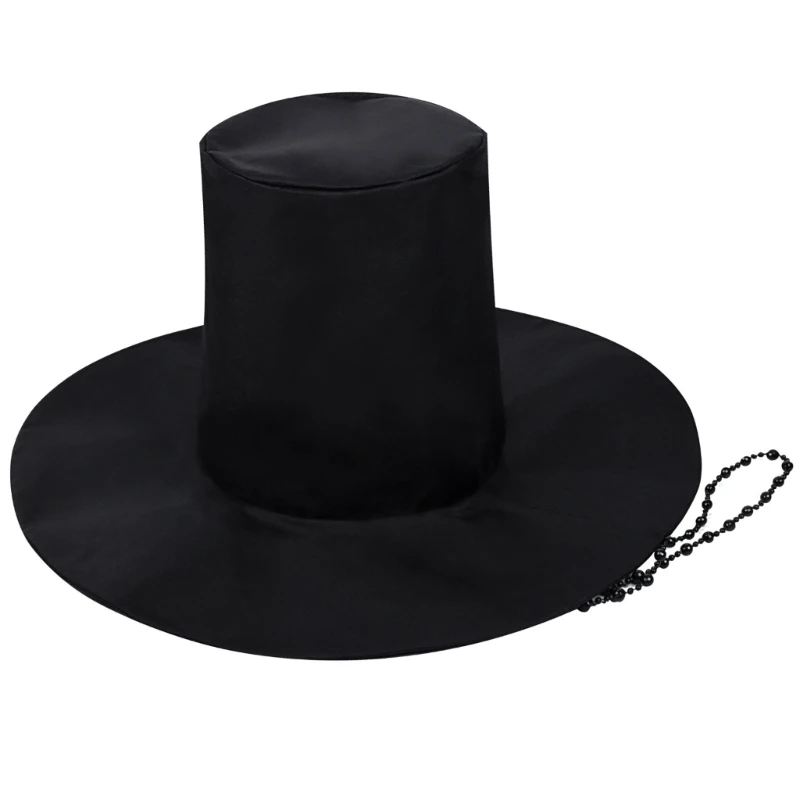 Lightweight Black Bucket Hat Practical Costume Hat Easy Maintenance Stylish Look