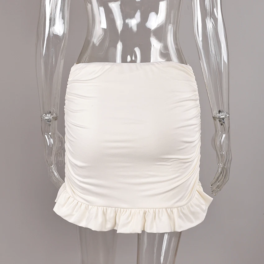 Linad Street Chic Apricot Ruched Asymmetrical Skirts For Woman 2026 Summer Sexy Low Waist Mini Skirts Casual Ruffles Skirt Women