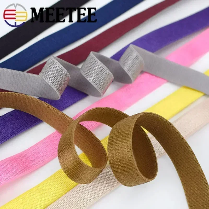 5/10M 12mm Soft Skin Underwear Bra Elastic Band for Sewing Shoulder Strap Hair Band Rubber Bands DIY Clothes Accessories