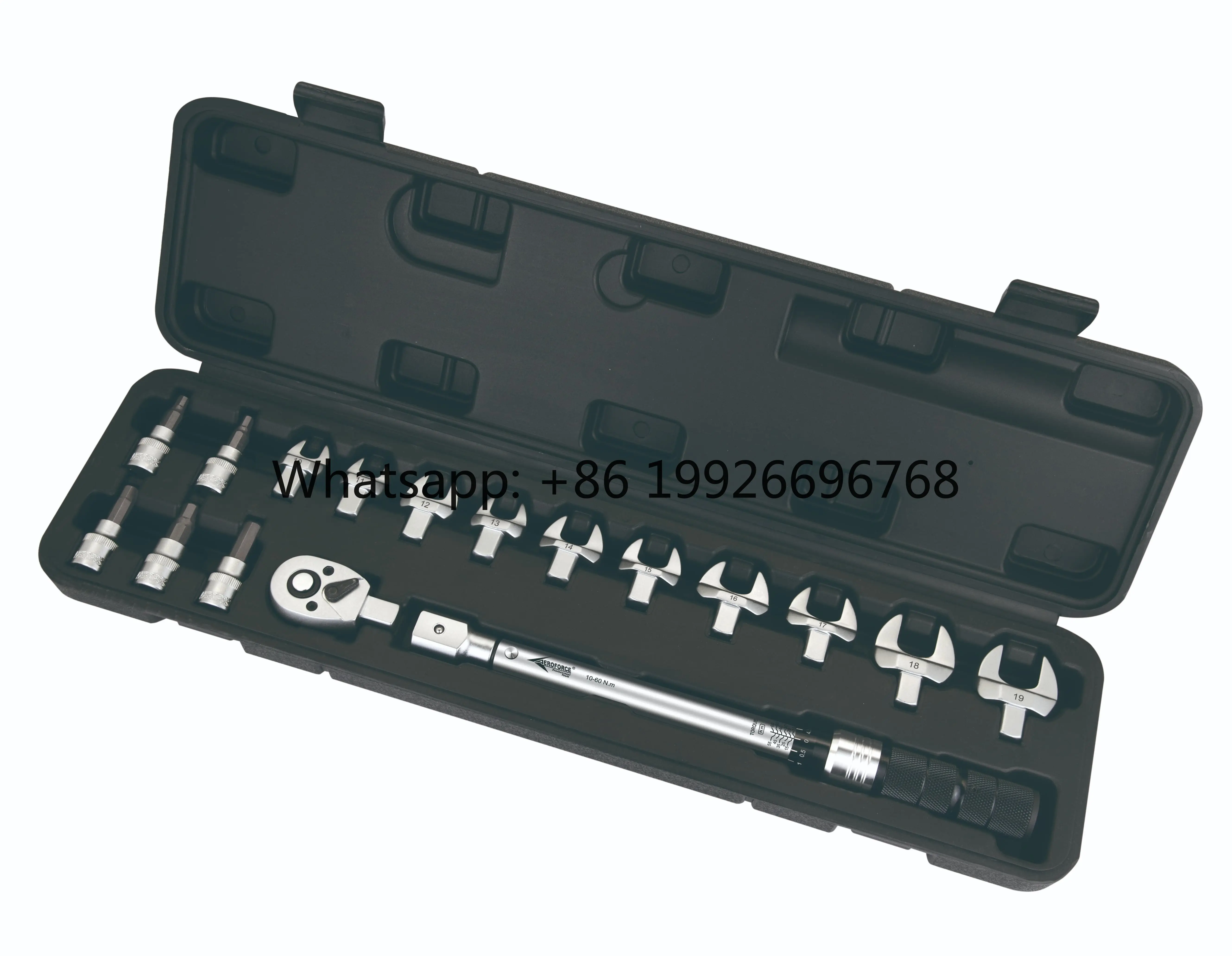 

AE-JNJ02017 3/8'' 17PCS Opening Insert Torque Wrench Set 10-60Nm With Replaceable Sockets and Heads