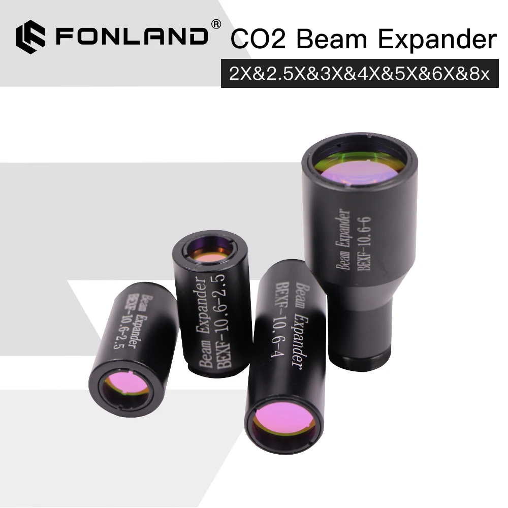 Imagem -03 - Fonland Laser Co2 10600nm Expansor de Feixe Laser 2x 2.5x 3x 4x 5x Galvanômetro Laser Marcação Lentes Óptica Feixe Expandir Peças