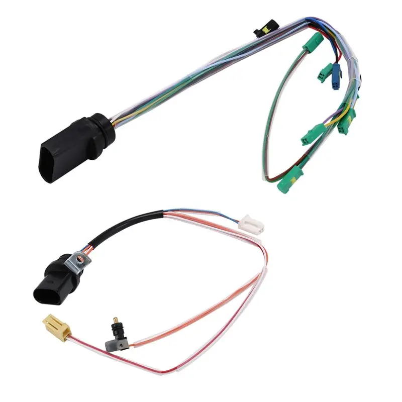 

Unique 2PCS 09D927363G 09D927363F 09D 6Pins 14Pins 6 Speed Transmission Gearbox Internal Harness For Q7 VW Touareg
