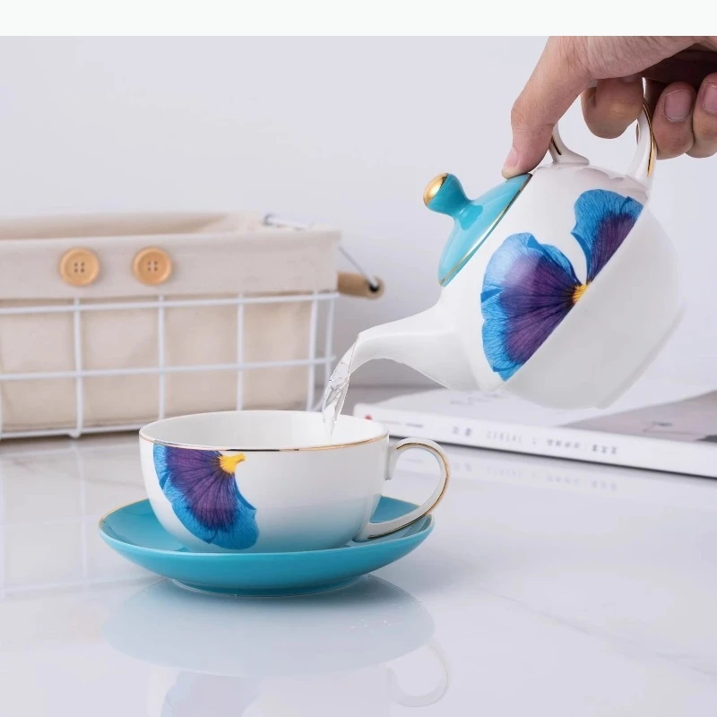 

Керамический чайный сервиз, чайник, чайник, бутылка для воды, кофе, вода, цветок, чайные чашки, наборы чайной посуды, кружка для молока