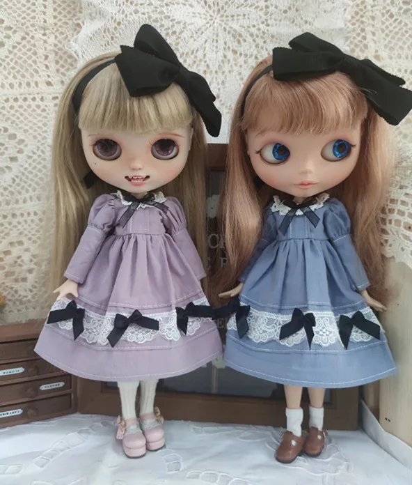 

Blythe clothes Bows dress 1/6 30cm BJD anime girl (Fit for Pullip,Ob24, Licca)736845