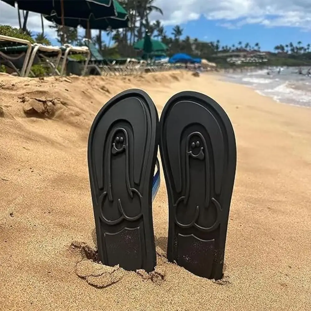 1 Pair Gifts 4Size Hidden Flops Creative Novelty Funny Dick Flip-Flop Playful Foldable Quick-Dry Slippers Beach Vacations