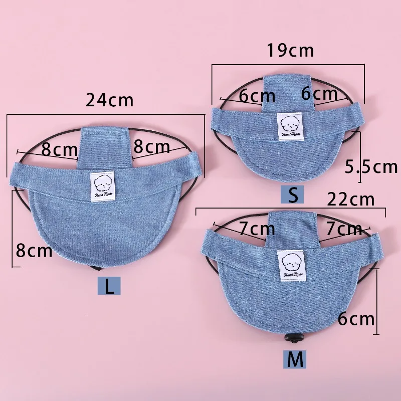 Dog Hat with Ear Holes Adjustable Denim Dog Sun Protection Hat Outdoor Baseball Cap for Dogs Small Medium Large Pet Accessories - view 6