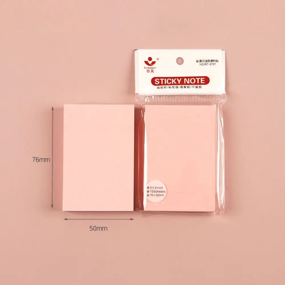 Square Kawaii Sticky Notes Five-color Sticky Candy Color Sticky Notepad Self Sticky High Appearance Memo Pads Student