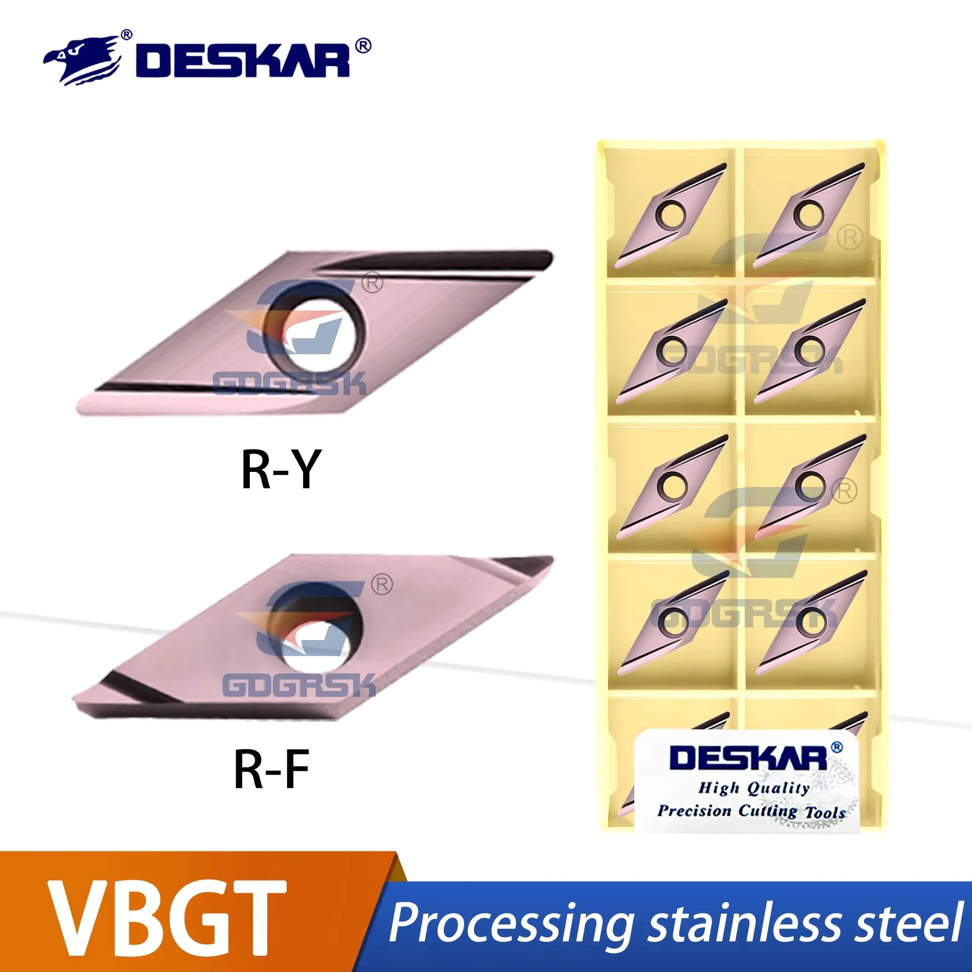 deskar-100-純正旋盤用vbgt110302-04r-y-l-y-l-f-r-f-lf6018-ステンレス鋼加工用菱形外円旋削インサート