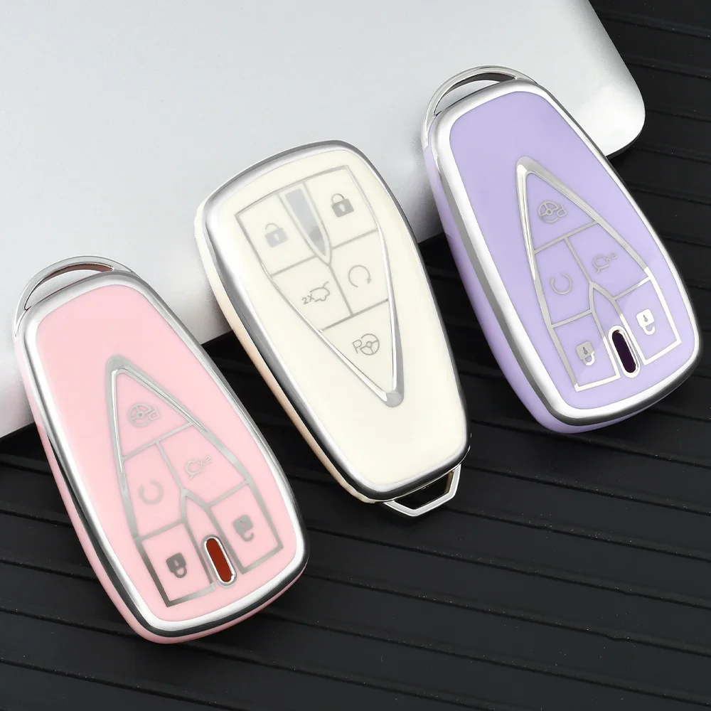 5 Buttons Car Key Case Cover Fob For Changan CS35 CS55 CS75 PLUS Eado UNI-T UNI K Auchan OSHAN X5 X7 EV 2019 2020 2021 2022 2023